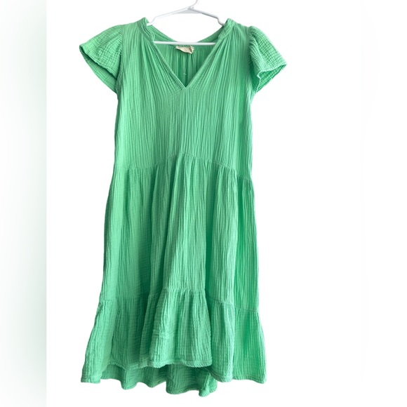 NATION Ltd Los Angeles Padma Double Gauze Tiered Mini Dress Size M - Picture 7 of 16